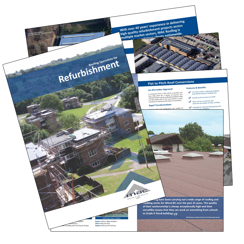 MAC Roofing refurbishment brochure